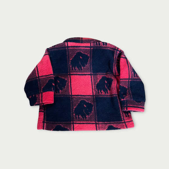Columbia Infant Unisex Buffalo Plaid Zip-Up Fleece Sz 6mos - Warm & Cozy - Picture 3 of 4